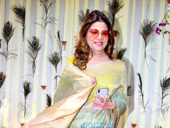 Bappi Lahiri and Chitrani Lahiri attend the rice ceremony of their