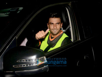 Ranveer Singh snapped at a football ground