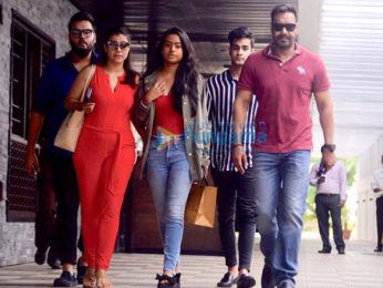 Ajay Devgn, Kajol and their daughter Nysa snapped in Bandra