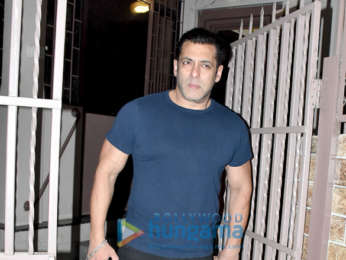 Salman Khan spotted at a recording studio in Bandra