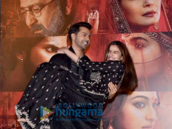Varun Dhawan and Alia Bhatt snapped at the song launch of 'First Class' from Kalank