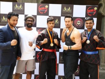Felicitation of IKBA winner fighters in 1st World Muay Thai festival 2019 with Tiger Shroff