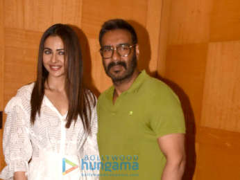 Ajay Devgn and Rakul Preet Singh grace the special screening of 'De De Pyaar De' at Sunny Super Sound in Juhu