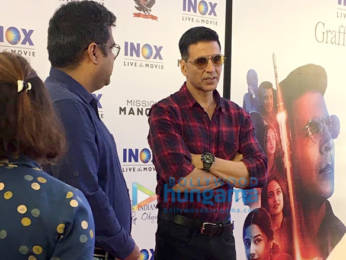 Photos: Akshay Kumar snapped promoting his film ‘Mission Mangal’