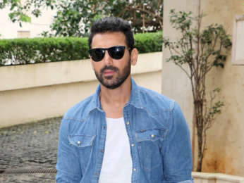 Photos: John Abraham, Mrunal Thakur and Nikhil Advani snapped promoting their film Batla House at Radio City office in Bandra