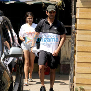 Photos: Sushant Singh Rajput and Rhea Chakraborty spotted at the gym in Bandra