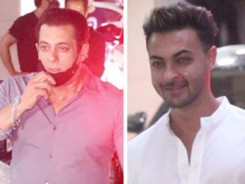 Salman Khan, Aayush Sharma and others spotted at Sohail Khan’s residence in Bandra