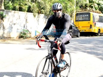 Photos: Ranbir Kapoor snapped during cycle ride