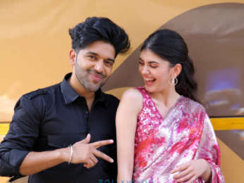 Photos: Guru Randhawa and Sanjana Sanghi snapped on the sets of The Kapil Sharma Show to promote their upcoming song 'Mehendi Wale Haath'