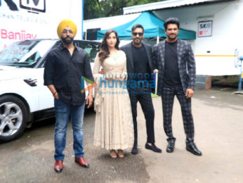 Photos: Ajay Devgn, Sharad Kelkar, Ammy Virk and Nora Fatehi snapped on sets of The Kapil Sharma Show promoting their film Bhuj - The Pride Of India