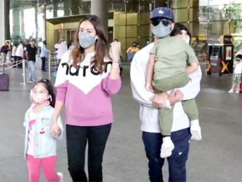 Spotted: Shahid Kapoor with his family at Mumbai Airport