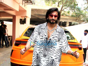 Photos: Ranveer Singh poses in a zebra printed oversized shirt and ripped denim as he visits Sanjay Leela Bhansali's office in Juhu