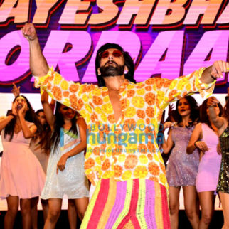Photos: Ranveer Singh snapped at the launch of the track 'Firecracker' from the film Jayeshbhai Jordaar