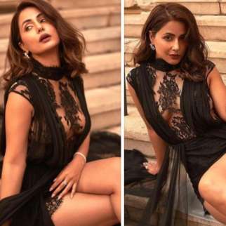 Cannes 2022: Hina Khan turns up the heat in semi-sheer bold black lace mini dress with trail