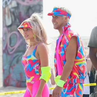 Barbie: New set photos reveal Margot Robbie and Ryan Gosling roller-skating on beach in pink neon outfits