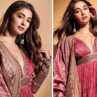 Pooja Hegde gets ethnic style on point in crushed striped zari chanderi anarkali worth Rs. 2.19 lakh for her latest photoshoot
