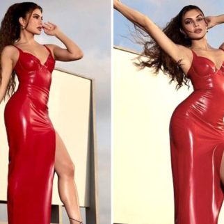 Jacqueline Fernandez embodies glamour as she stuns in flaming red latex dress