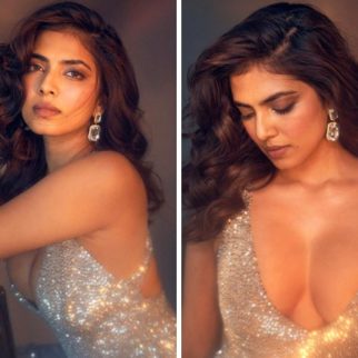 Malavika Mohanan looks like the ultimate glam girl in a sequined silver mini dress with a plunging neckline