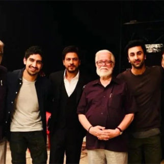 Brahmastra meets Rocketry – The Nambi Effect: Shah Rukh Khan poses with soon-to-be dad Ranbir Kapoor, R Madhavan, Karan Johar, Ayan Mukerji, and Nambi Narayanan