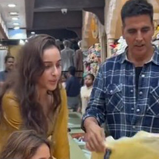 Akshay Kumar takes his reel sisters for shopping in Lucknow