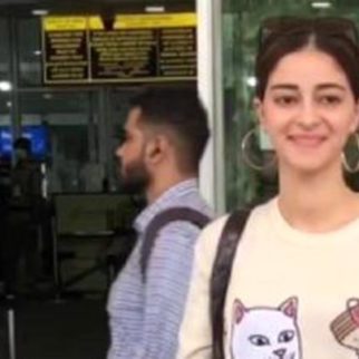 Ananya Panday poses for paps in a comfy casual at the airport