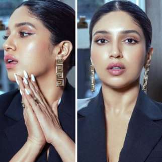 Bhumi Pednekar serves a classy look in black pant suit and Versace jewellery