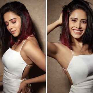 Nushrratt Bharuccha makes a statement in a chic white dress and red-coloured hair streaks