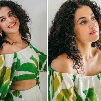 Taapsee Pannu doubles up on her glam in Rs. 18K tropical knot midi dress for Do Baara promotions