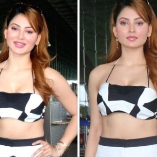 Urvashi Rautela makes hearts skip a beat as she gets captured at the Mumbai airport in a Checkmate Co-ord Set