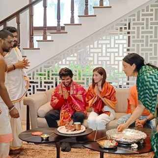 Vijay Deverakonda and Ananya Panday attend a Pooja in Hyderabad for the success of Liger