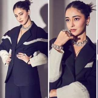 Ananya Panday aces monochrome dressing in a black jacket and matching trousers at Swarovski event