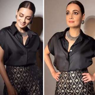Dia Mirza is epitome of elegance in black satin shirt, brocade trousers as she attends Global Spa Awards 2022