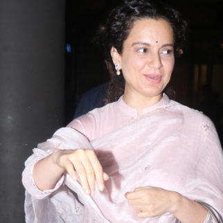 Kangana Ranaut snapped in a cheerful mood chatting with paps