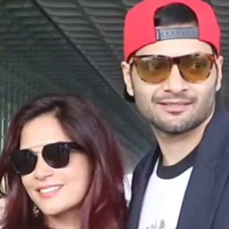 Paps congratulate Ali Fazal and Richa Chadha as they arrive at the airport