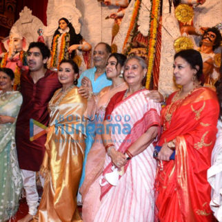 Photos: Kajol, Rani Mukerji, Ranbir Kapoor and others snapped during Durga Puja at North Bombay Sarbojanin