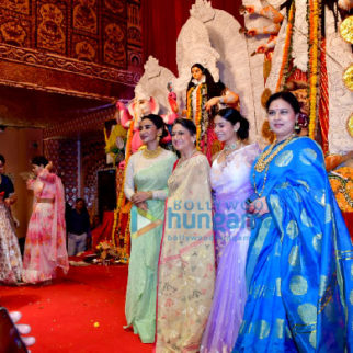 Photos: Patralekha, Tanishaa Mukerji, Tanuja and others snapped during Durga Puja at North Bombay Sarbojanin