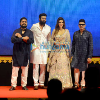 Photos: Prabhas, Kriti Sanon, Om Raut and Bhushan Kumar attend the teaser launch of their film Adipurush in Ayodhya