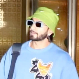 Ranveer Singh poses for paps at the airport