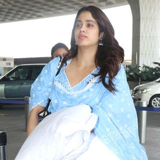 Janhvi Kapoor gets snapped at the airport holding a pillow
